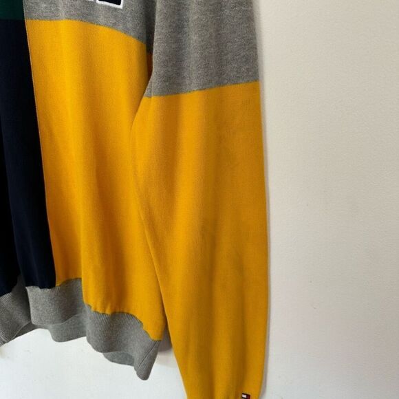 Tommy Hilfiger Men’s Modern Varsity Collegiate Color-block Crewneck Sweater - Picture 3 of 11